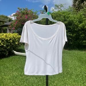 MOSCHINO Jeans White Acetate Short Sleeve T Shirt Size L